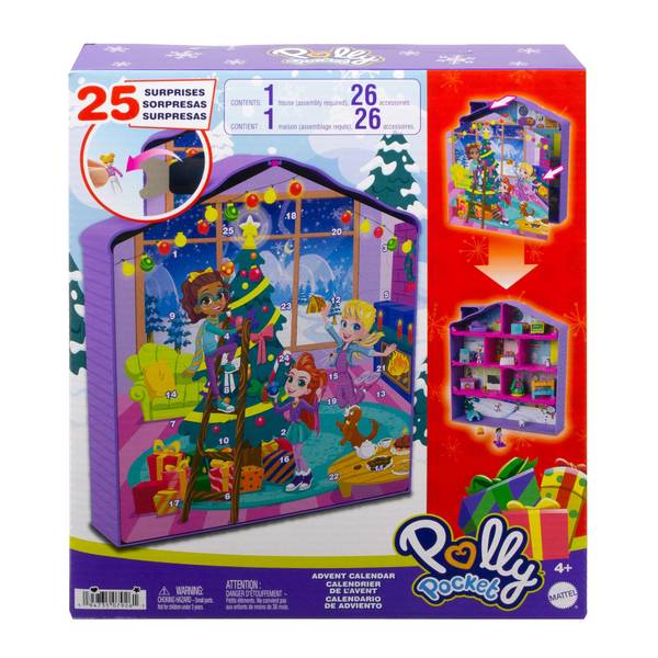 Polly Pocket Advent Calendar Featuring a Winter Wonderland Holiday Theme & 25 to for sale online 
