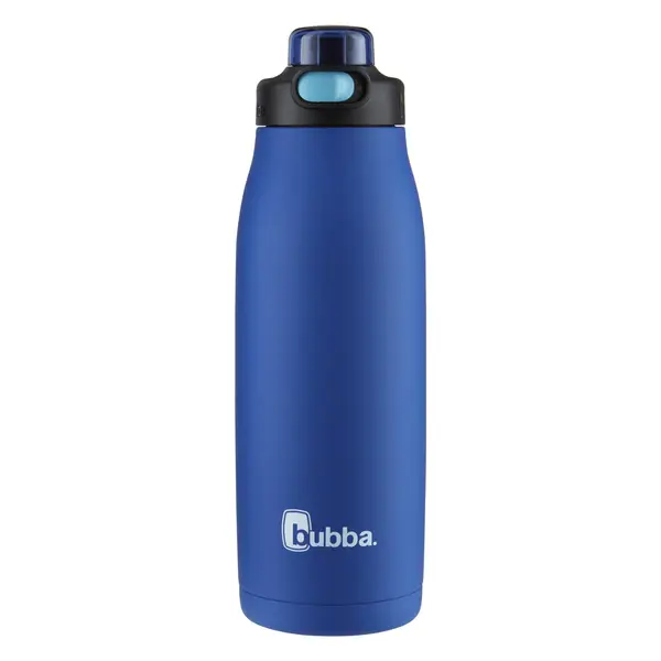 Bubba Stainless Steel Trailblazer Water Bottle with Straw, Rubberized Blue, 40 oz