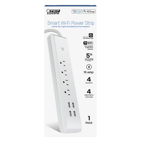 Feit Electric Smart Plug, WiFi Plug Compatible with Alexa and Google Home,  Indoor Plug, No Hub