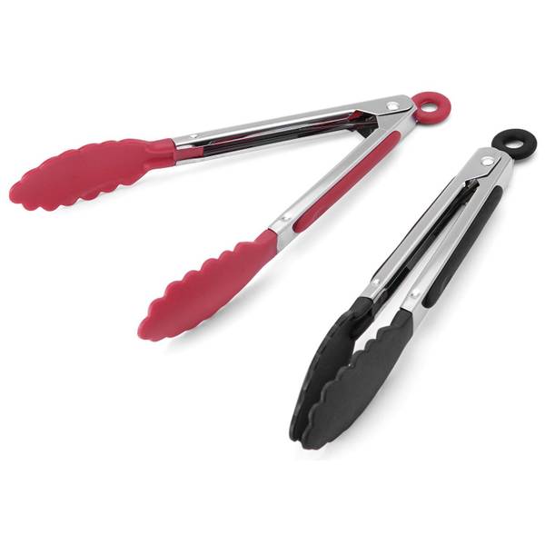 Arista Plastic Print Tongs with Rubber Tips (Set of 2) 783502