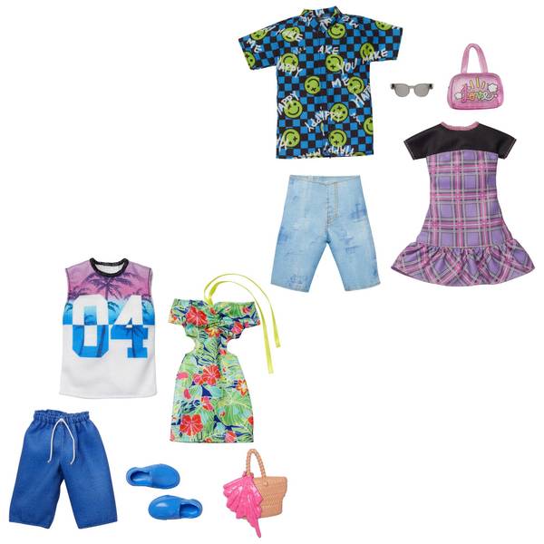 Barbie 2-Pack Ken & Barbie Doll Fashion Assortment - HBV729633 | Blain ...