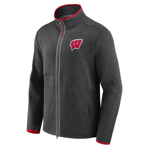 Fanatics Men's Wisconsin Badgers Sweater Knit Jacket WBAK00ACWIN