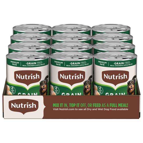 Nutrish Zero Grain Real Chicken & Apple Recipe Wet Dog Food 13oz
