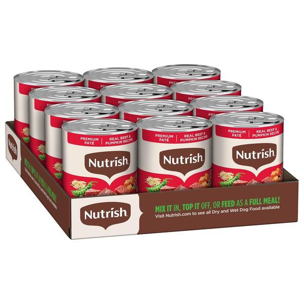 友子ー NUTRISARI 17セット Nutrish Real Beef & Pumpkin Recipe Wet Dog Food, Real Beef #1
