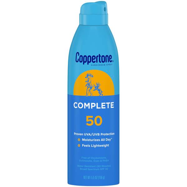 UPC 072140035174 product image for Coppertone 5.5 oz SPF 50 Complete Sunscreen Spray | upcitemdb.com