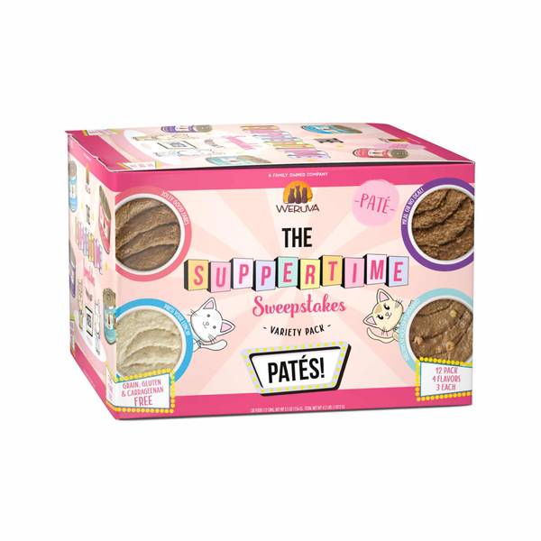 Photo of 12-Pack Suppertime Sweepstakes Variety Pack Pate Cat Food 5.5 oz, Grain, Gluten, Carrageenan Free
