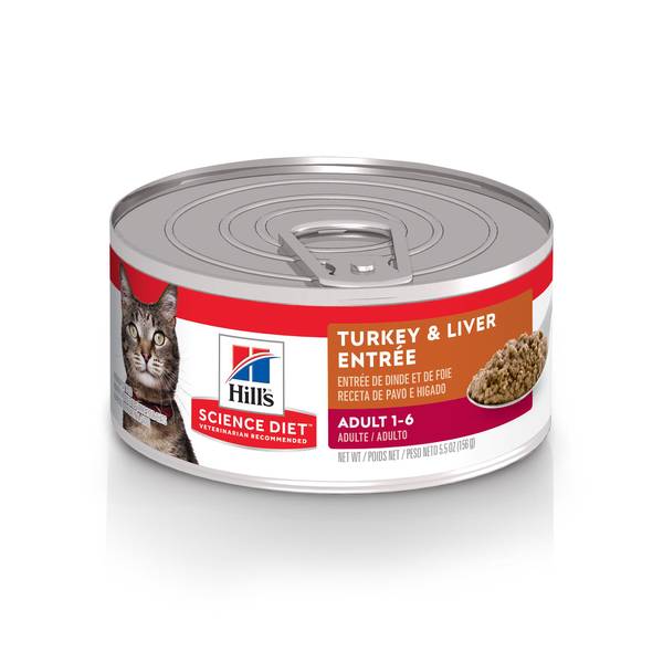 Photo of Adult Canned Cat Food Turkey and Liver Entree Cat Food, 5.5 oz, High-Quality Protein Meal