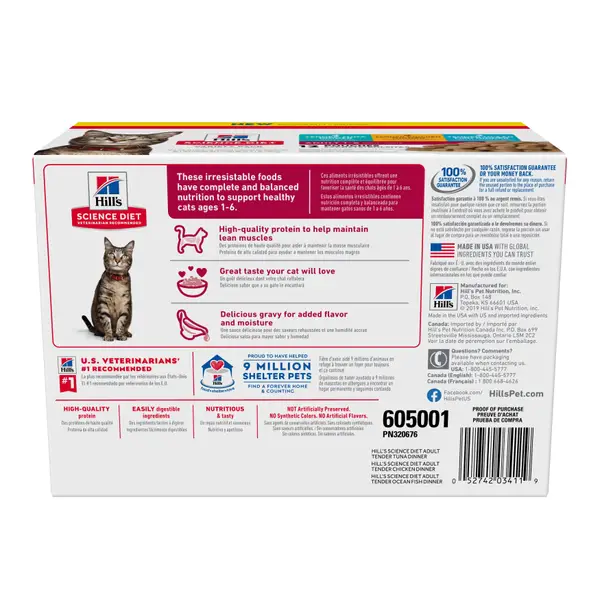 Hill s Science Diet 12 Count Variety Pack of 2.8 oz Adult Cat Food