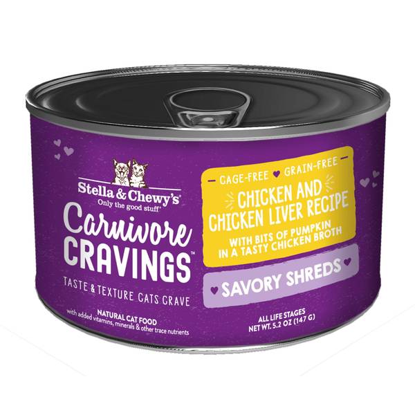 Photo of Carnivore Cravings Shredded Chicken and Chicken Liver, 5.2 oz Tender Smooth Pates
