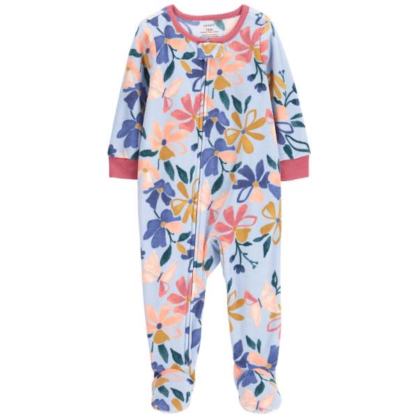 Carter's Infant Girl's Floral Fleece Footie PJs - 1O069510-12M