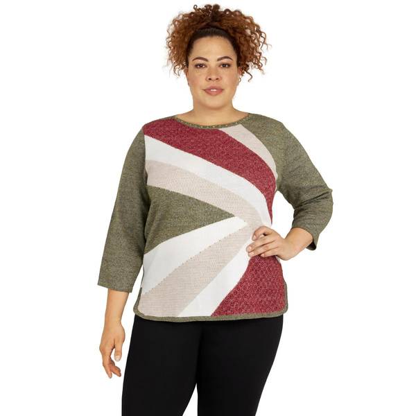 Alfred Dunner PL Textured Colorblock 