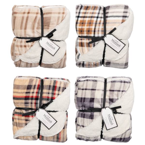 Northpoint Trading Montauk Neutral Plaid Throw Assortment 673 Blain