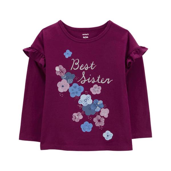 Carter's Toddler Girls Best Sister Jersey Tee - 2O086810-2T | Blain's ...