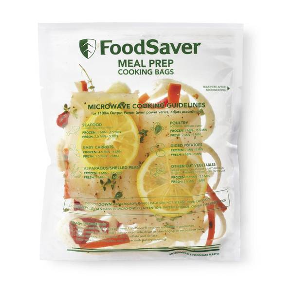Foodsaver Microwavable Meal Prep Bags, 1 Quart, 16 ct