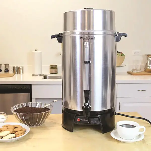 West Bend 60-Cup Commercial Coffee Urn Stainless Steel at