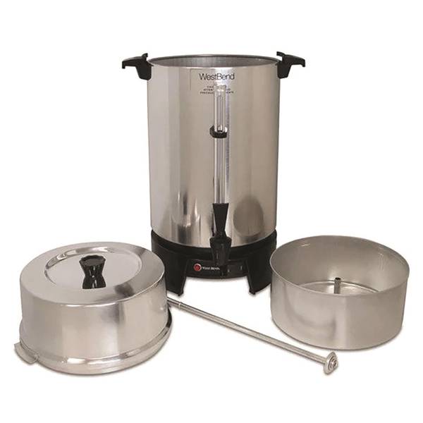 West Bend 60-Cup Commercial Coffee Urn Stainless Steel at