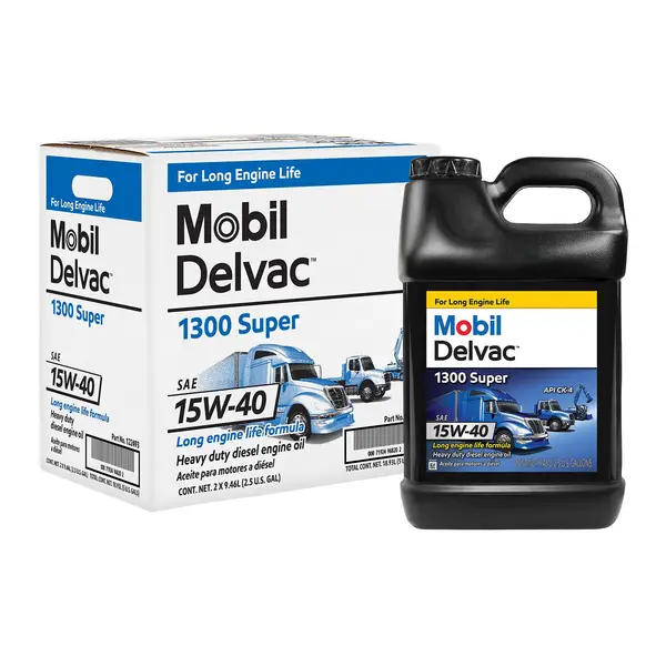 Mobil Delvac 2-Pack 2.5 Gallon 15W-40 1300 Super Heavy Duty