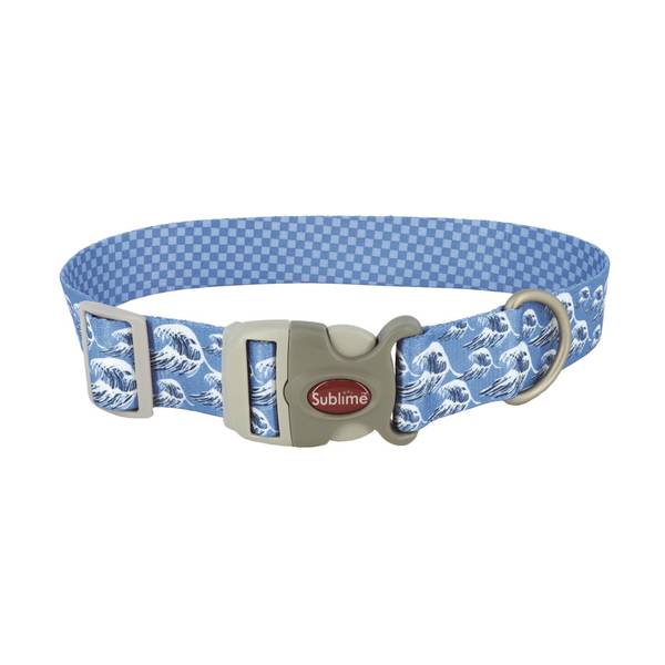 Coastal Pet 12" 18" Sublime Blue Waves Adjustable Dog Collar 26921