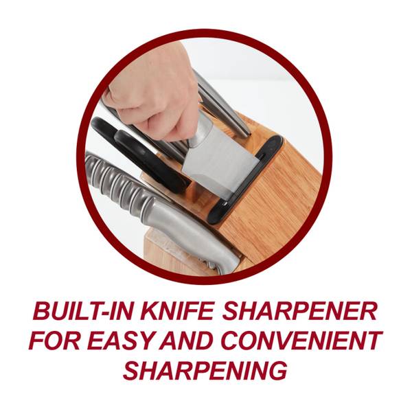 Farberware Edgekeeper Stainless Steel Knife Block Set 11 Piece, Stainless -  Yahoo Shopping