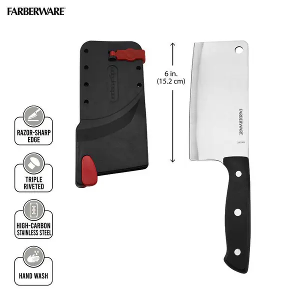 Farberware Edgekeeper 8 Inch Forged Triple Riveted Chef Knife with Self  Sharpening Blade Cover 1 ct