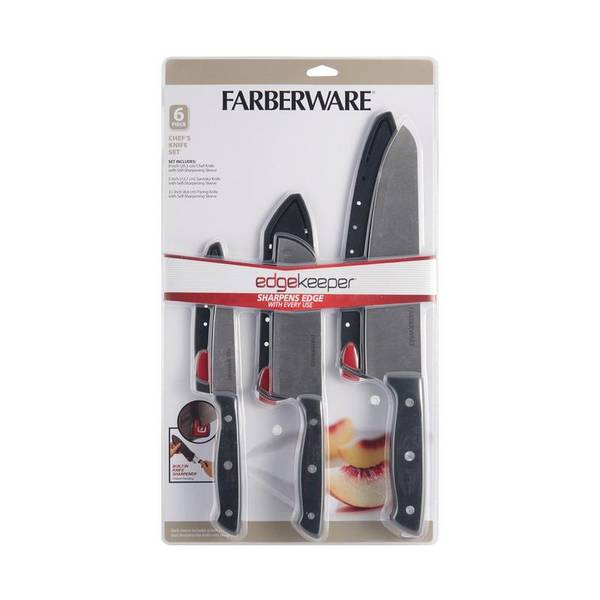 Farberware Edgekeeper Stainless Steel Knife Set 6 pc