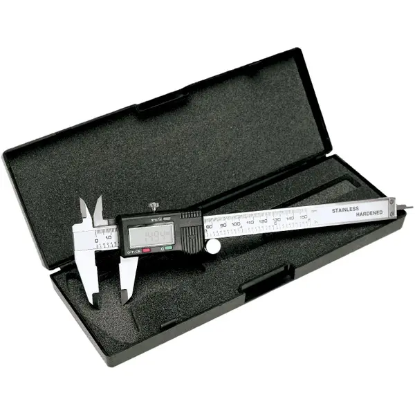 Performance Tool 6-Inch Plastic Caliper – 4-Way Measurement For Outside, Inside, Step, Depth, Inch & Mm Markings