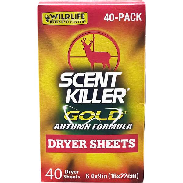 Wildlife Research Center Scent Killer Gold Autumn Formula Dryer Sheet ...