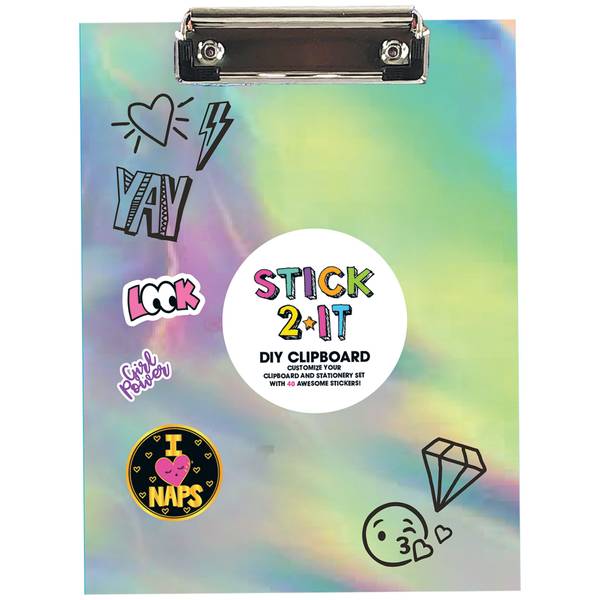 UPC 818347021424 product image for iScream Silver Holographic Clipboard Set | upcitemdb.com