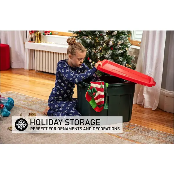 18 gal Red Holiday Storage Tote by Sterilite at Fleet Farm