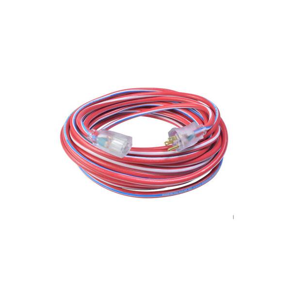 Southwire 12/3 25' SJTW R/W/B Lighted End Extension Cord 2547SWUSA1  Blain's Farm  Fleet