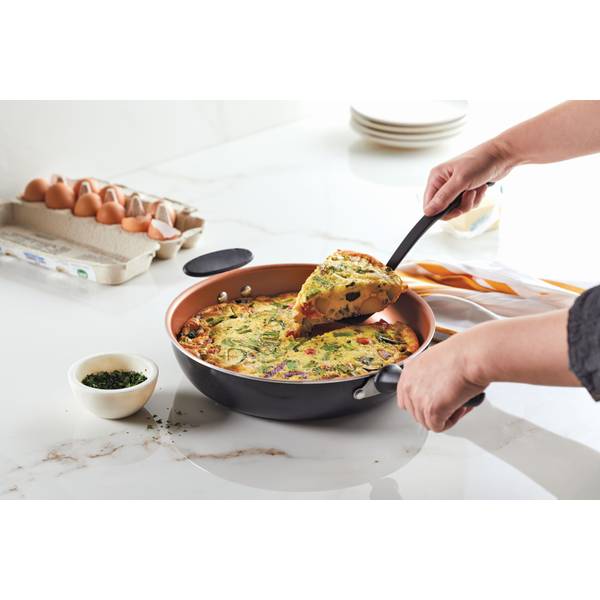 Farberware Glide Copper Ceramic Nonstick 12 Pc. Cookware Set, Fry Pans &  Skillets, Household