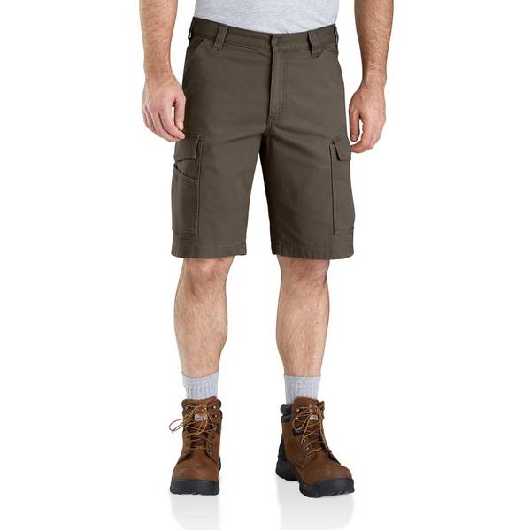 Photo of Men's Rugged Flex Relaxed Fit Canvas Cargo Work Shorts