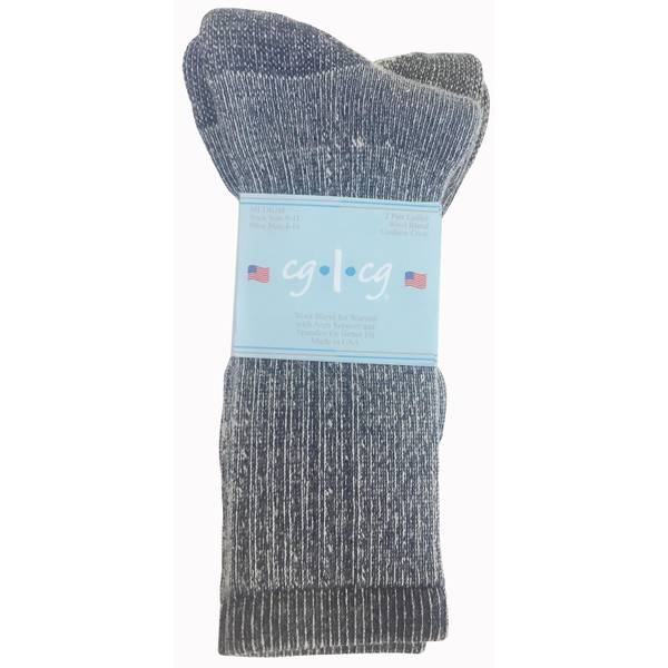 CG | CG Women's 2-Pack Wool Blend Marl Crew Socks - CG5712/2NVBK-M ...