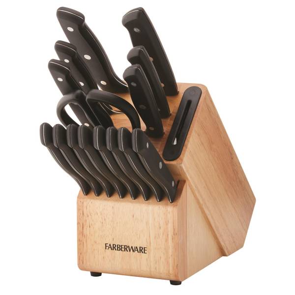 Farberware Edgekeeper 16Piece Triple Rivet Block Set with Built in