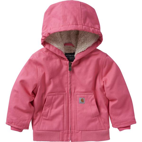 Infant Girl's Canvas Insulated Hooded Active Jacket