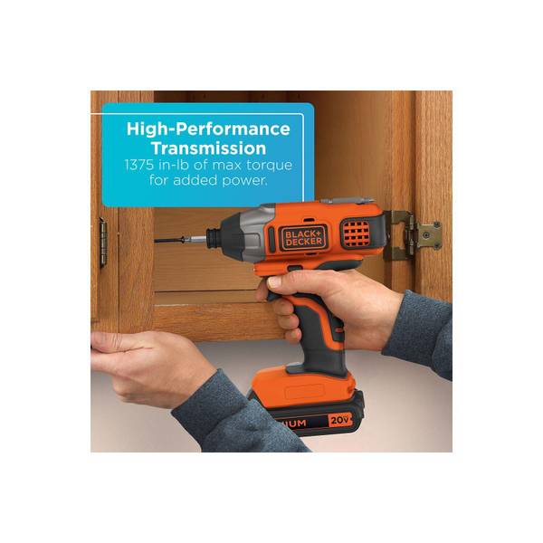 Black Decker 20V MAX Lithium Ion Drill Driver Impact Combo Kit