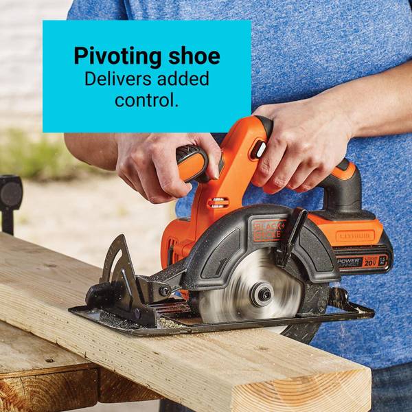 Black Decker 20V MAX POWERCONNECT 5 1 2 Cordless Circular Saw BDCCS20C Blain s Farm Fleet