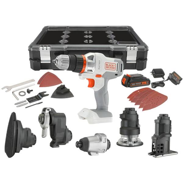 Black + Decker 20V MAX MATRIX Cordless Drill 6-Tool Combo Kit with
