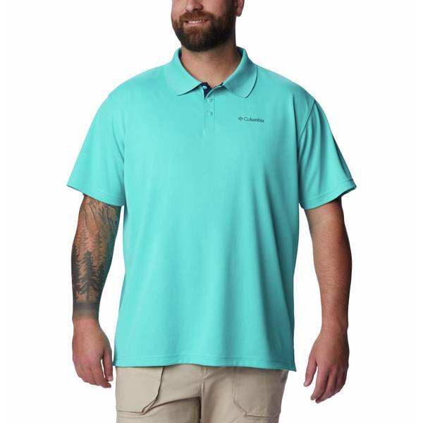 Columbia Men's Utilizer Short Sleeve Polo Shirt, Bright Aqua, S -  1772051454-S