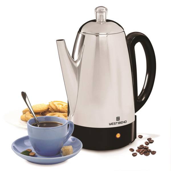 West Bend 12 Cup Stainless Steel Percolator - 54159 | Blain's Farm