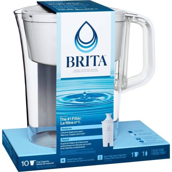 Brita Large 10 Cup Water Filter Pitcher with Standard Filter - 50684 ...