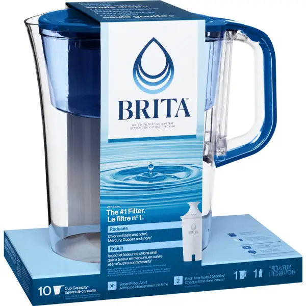 Brita Pitcher Water Filtration System, 5 Cup, Slim Model, Filter