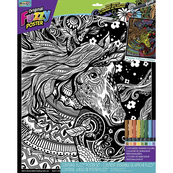 Cra-Z-Art Roseart Original Fuzzy 2 Poster Set Assortment - CXV52