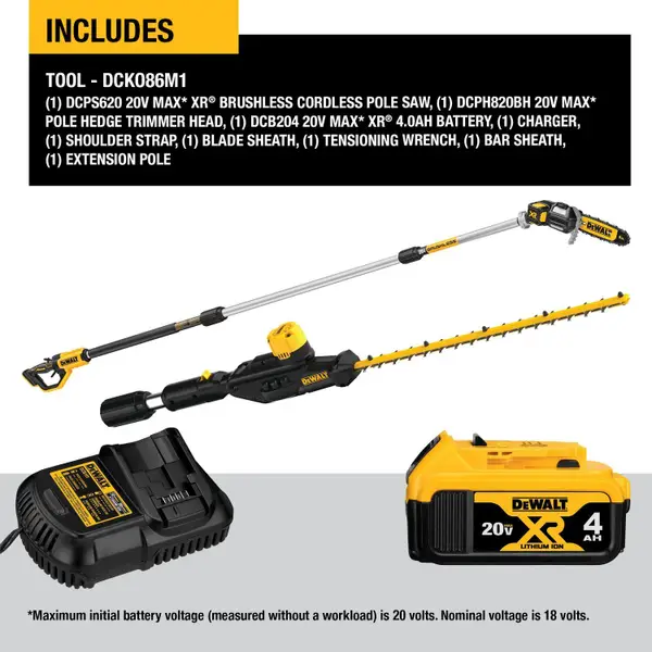 60V 10 Pole Saw & 20 Pole Hedge Trimmer Combo Kit