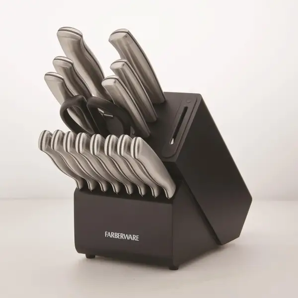 Farberware 16-Piece Edgekeeper Stainless Steel Block Set with