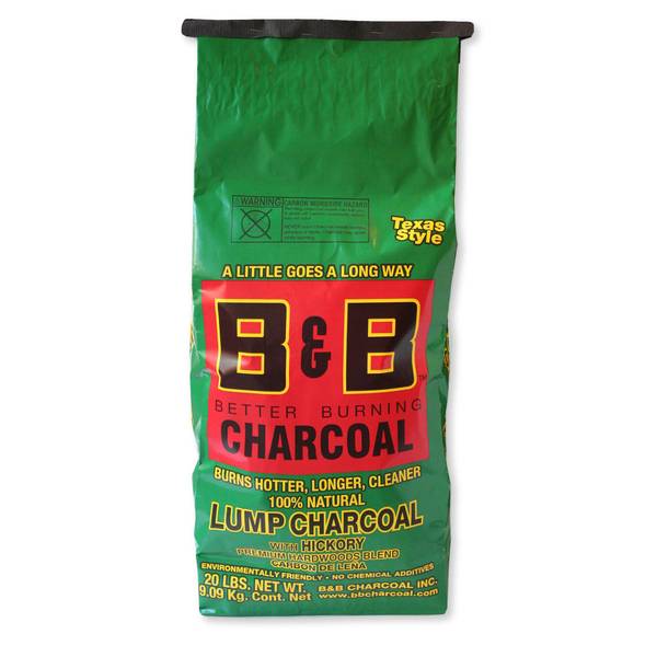 B&B Charcoal 20 Lb All Natural Hickory Lump Charcoal 20 Lb - B00081-35 ...