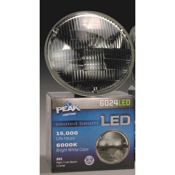 Peak H6024 7 Round LED Headlight Bulb - H6024LED