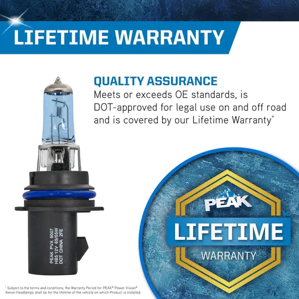 Peak 2-Pack 9007 PowerVision Xenon Bulbs - 9007PVX-2BPP | Blain's