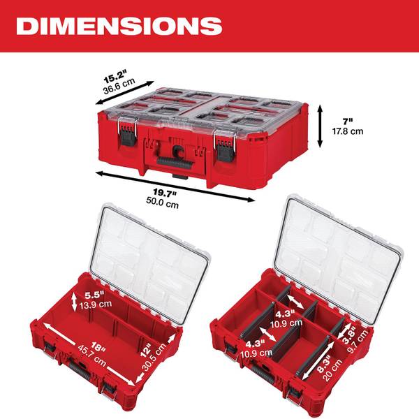 Milwaukee PACKOUT Deep Organizer - 48-22-8432 | Blain's Farm & Fleet