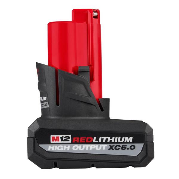 Milwaukee M12 12-Volt Lithium-Ion XC High Output 5.0 Ah Battery Pack  48-11-2450 - The Home Depot